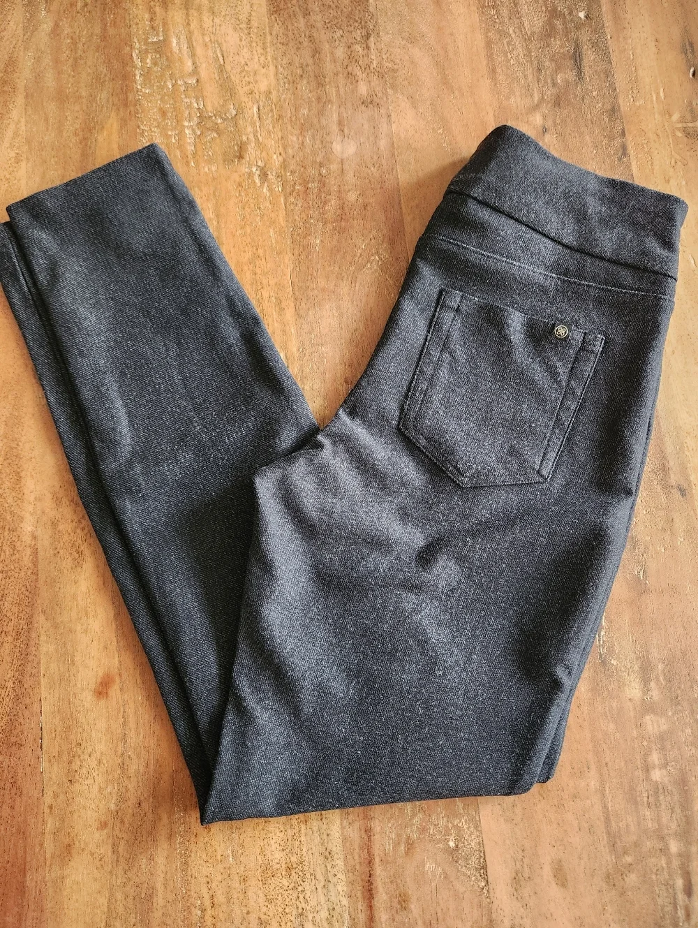 Honeylove Ever Ready Charcoal Black High-Waist Pull-on Pants M
